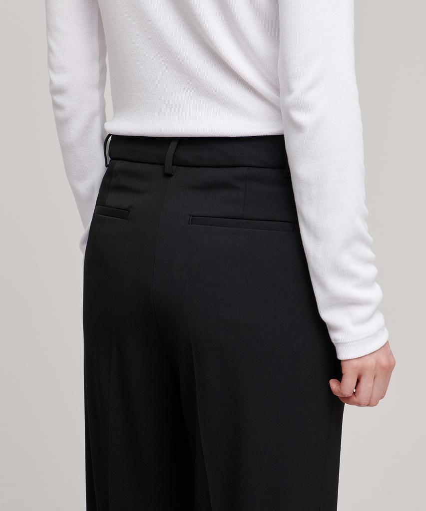 MUSINSA STANDARD WOMAN Women'S Flare Slit Hidden Banding Slacks [Black]