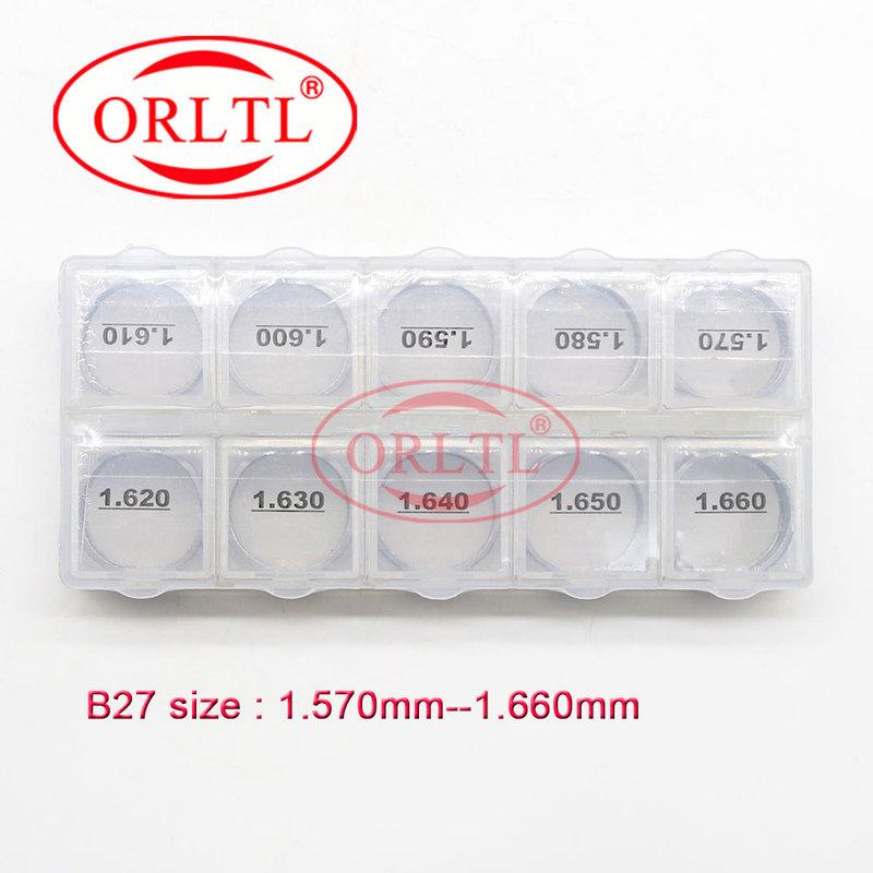 50pcs Adjusting Shim B27 Common Rail Injector Adjustment Shim B27 Gasket Washer Size: 1.57-1.66mm for  Injectors