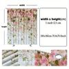 1pc Cascading Floral Arrangement with Pink And White Roses Polyester Fabric Shower Curtain for Bathroom Decoration Elegant And R
