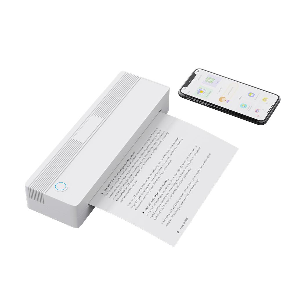 

NEWYES 8 Inch No Ink Mini A4 Portable Printer Wireless Mobile Thermal Printer Mini A4 Inkless Printer білий