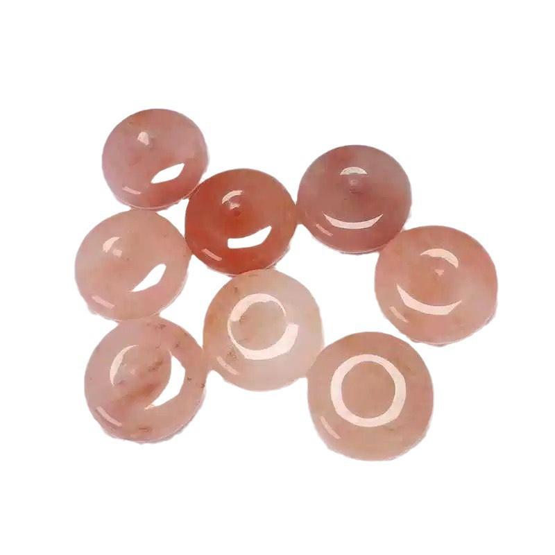 Xinjiang Peach Blossom Golden Silk Jade Pendant Necklace with Pink Jade Buddha Charm
