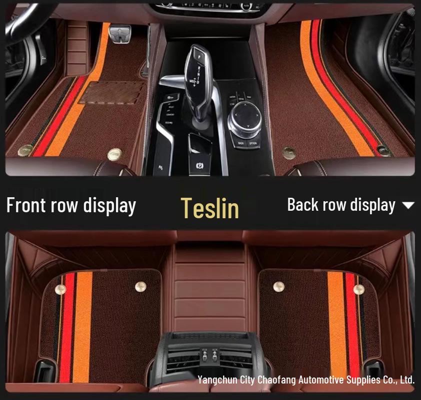 Genuine Leather Car Floor Mats - Universal Fit for Various Models, Available for Dropshipping.
