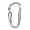 Tragbarer D-Ring Karabinerhaken aus Aluminiumlegierung Wander Schnalle mit Verschluss Schlüsselanhänger