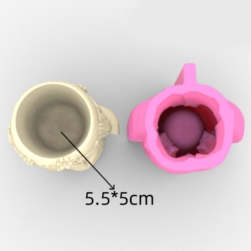 Cute Girl Pen Holder Silicone Mold Table Ornament Succulent Planter Flowerpot Molds Epoxy Resin Mold  Plaster Making