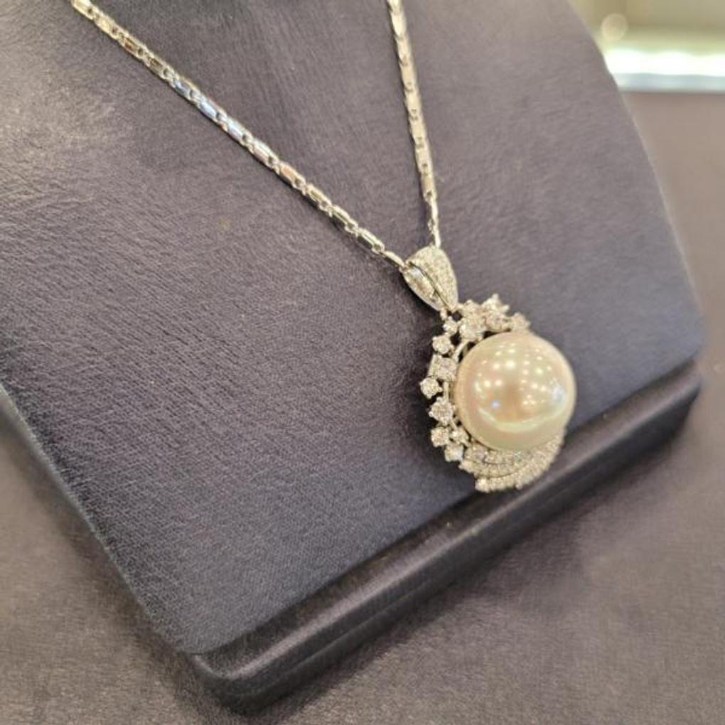 Atria Wedding Pearl N Nuclear Pearl Cubic Necklace APPNEJJ0003JJF