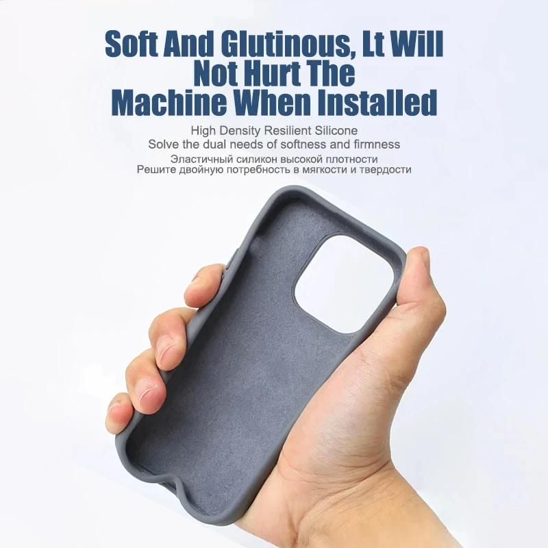 Liquid Silicone Case For iPhone 11 13 12 14 15 Pro Max Phone Cases For iPhone 14 15 Plus Shockproof Soft Back Cover Accessories