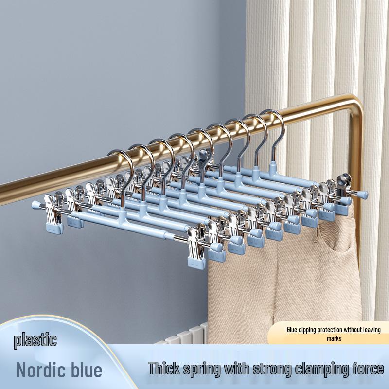 Stainless Steel Skirt and Pants Clip Hanger for Traceless Clothes Drying