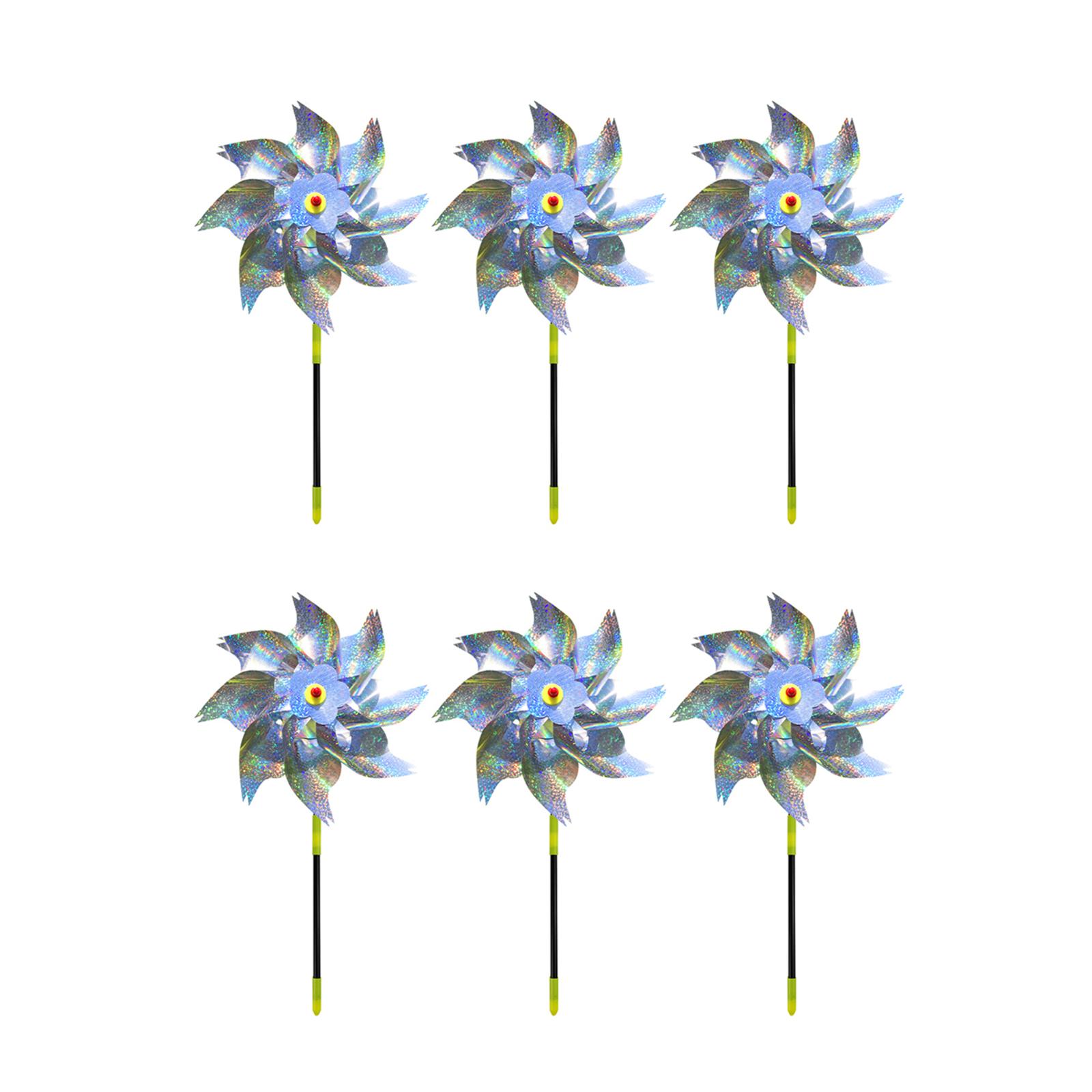 

Отпугиватели птиц Ветряные мельницы 6 шт./компл. Многофункциональные вертушки Ветряная вертушка для внутреннего наружного сада Двор Украшения Поставка A