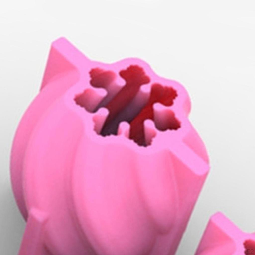 3D Geometric Rotating Silicone Candle DIY Soap Candles Striped Art Supplies Craft for Clay Cake