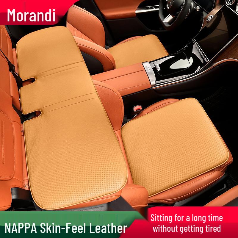 Morandi Nappa Leather All-Season Car Seat Cushion for Mercedes-Benz E-Class/C-Class/GLC/GLB/GLE
