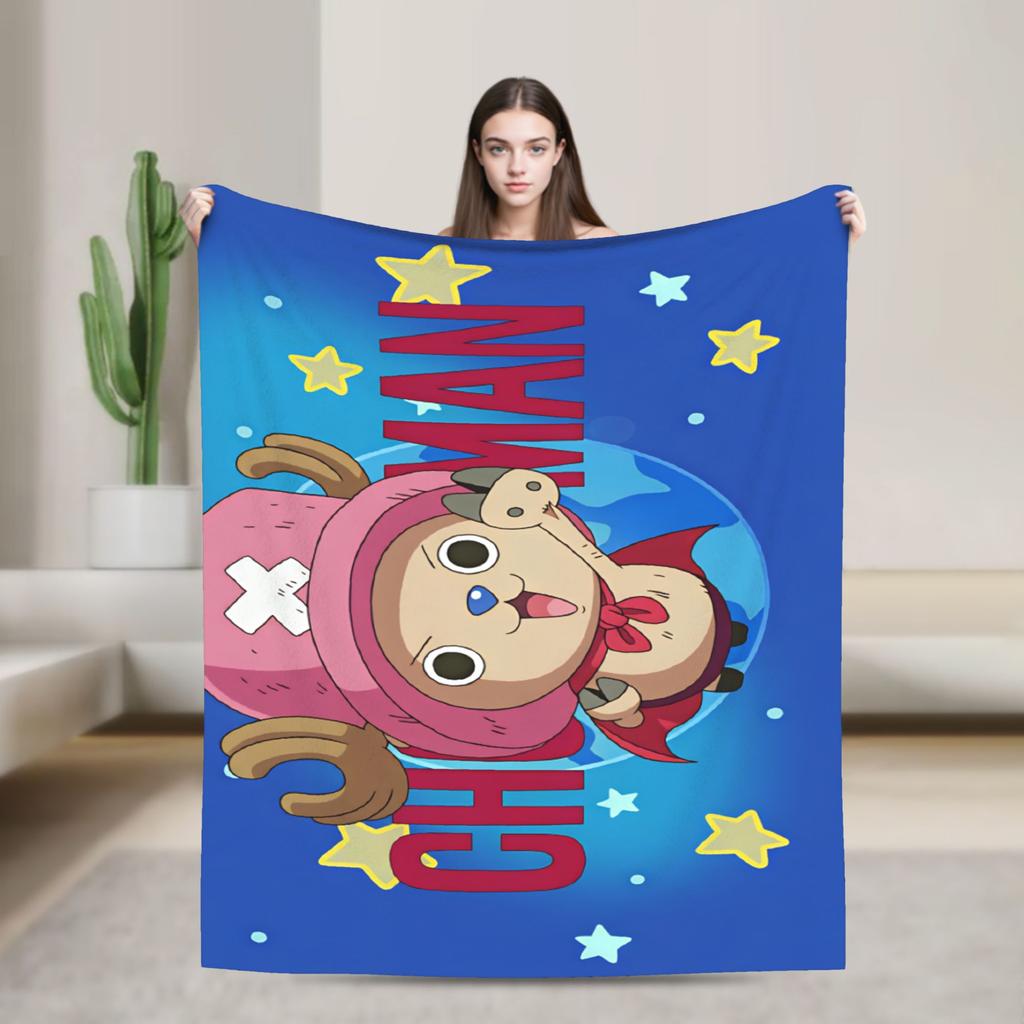 TONY TONY Chopper! Flannel Blanket Winter Warm Bedding Throws for Children Living Room Fashion Bedspread Sofa Bed Cover