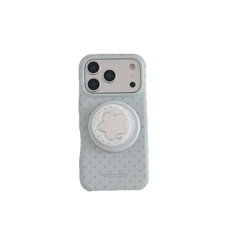 Blue Polka Dot Magnetic Phone Holder for Apple 14/15/16/17 Pro/Pro Max Cases