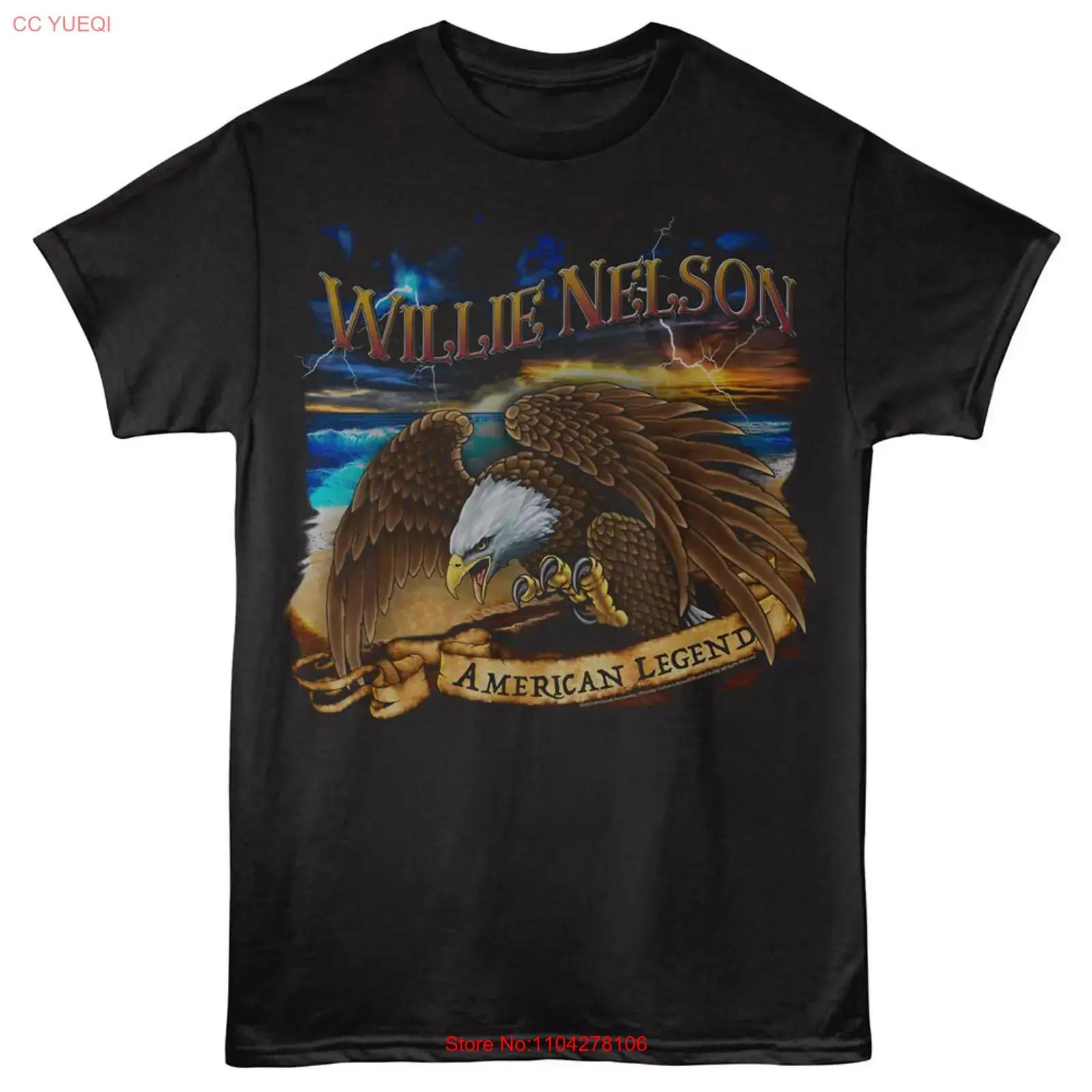 

Willie NelsonAmerican Legend Lightning Eagle Men s T Shirt Outlaw Country Music vintage Washed Versatile Soft streetwear Unisex 5XL різнокольоровий