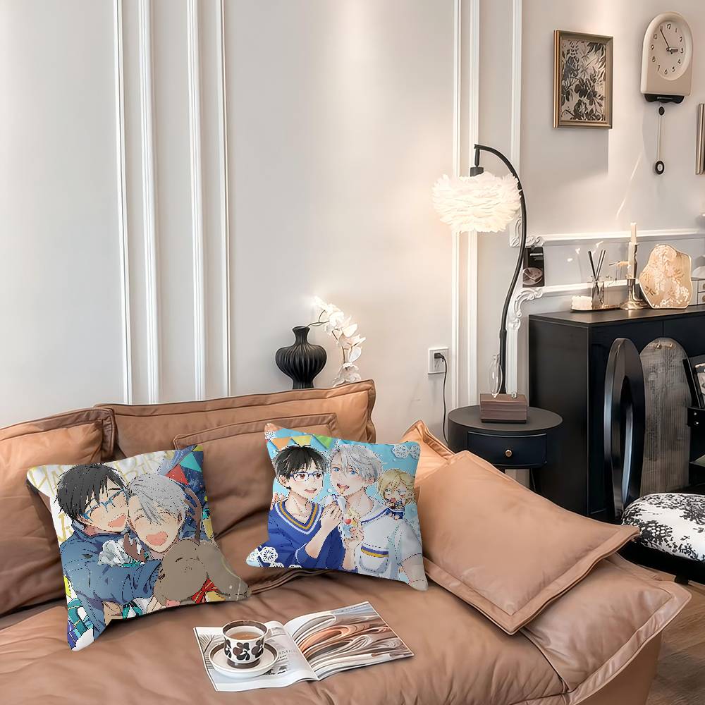 Anime Y-Yuri On Ice Cushion Cover 30x50 Polyester Sofa Cushions Decorative Throw Pillows Home Decoration Pillowcover