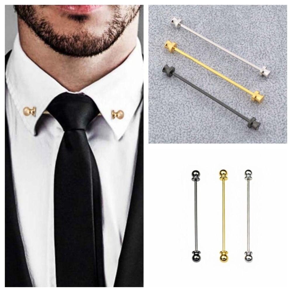 3 pcs Top Hat Design Tie Collar Needles Spiral Buckle Neckline Pins for Shirt  Women