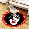 1pc Rock and Roll Over Round carpet, Made of Polyester,Perfect for Decorating Office Chairs, Living Rooms