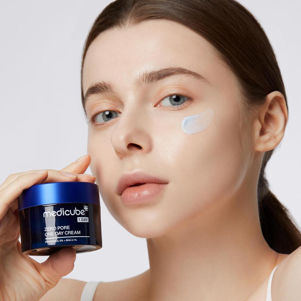 Medicube Zero Pore One-Day Cream 1.7 fl.oz - Visibly Smaller Pores  Controls Excess Oil - Pore Refining Cream with Panthenol  Salicylic Acid  and