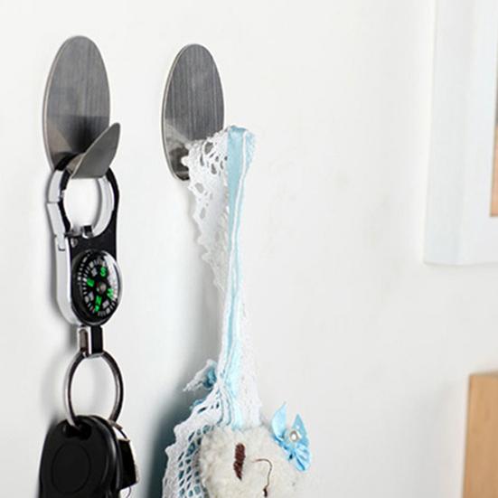 6Pcs Hook Metal Strong Adhesive Lightweight Wall Mounted Hanger Hooks for Window