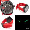 Diesel Rasp Men's Watch, Gunmetal Red with Rubber Strap, DZ1806. This Men's Watch Is Perfect for Business and Casual Wear.