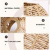 JOYINLED  Modern Decor Stylish Chandeliers Woven Paper Rope Pendant Lamp Hanging for Living Room Bedroom RestaurantDia.15CM