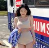 Koreanisches Bikini-Set: Hochtaillierte Bademode mit Sonnenhut