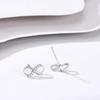 Stud Earrings Women's Mobius Earrings Niche Design High Sense Ins Cold Style Temperament Plain Silver Earrings