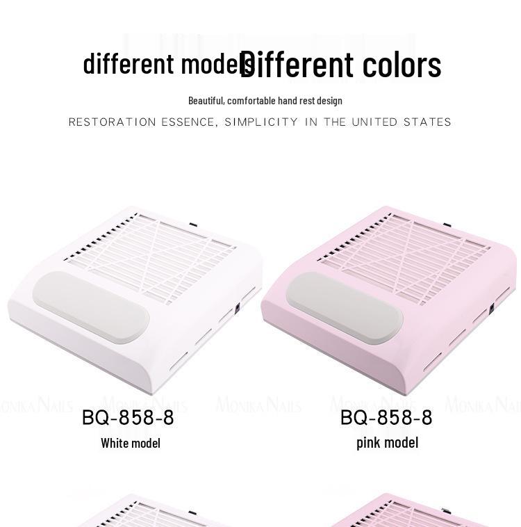 Adjustable Speed 80W Japanese Style Nail Vacuum Cleaner with Filter and Hand Pad