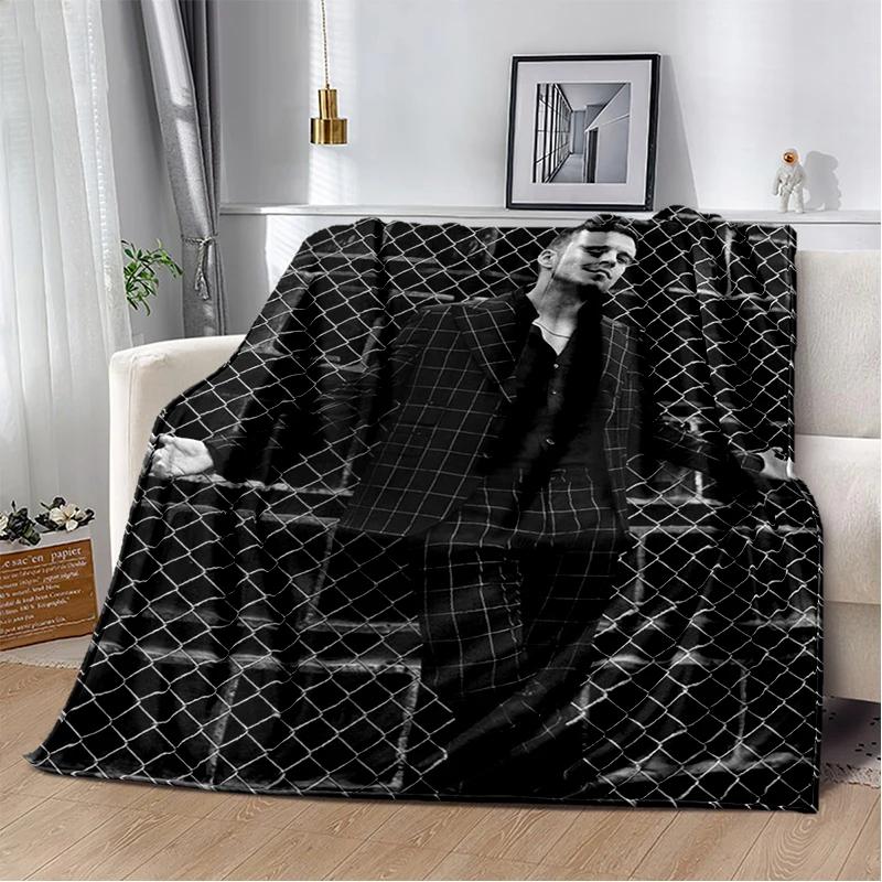 3D Sebastian Stan Handsome Actro Soft Flannel Blanket for Bed Bedroom Sofa Picnic,Throw Blanket for Cover Office Gift Kids