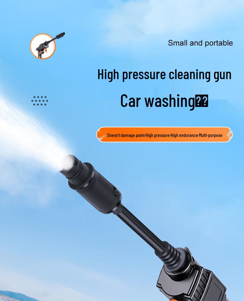 Cordless High-Pressure Car Wash Gun with Rechargeable Battery