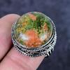 Natural Unakite Gemstone Handmade 925 Sterling Silver Jewelry Ring Size 7 ETC-14140
