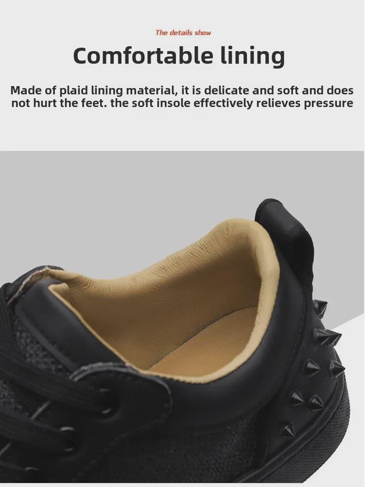 Cross-Border European Men's Rivet Sneakers - Versatile Red Bottom Trend for Spring & Autumn