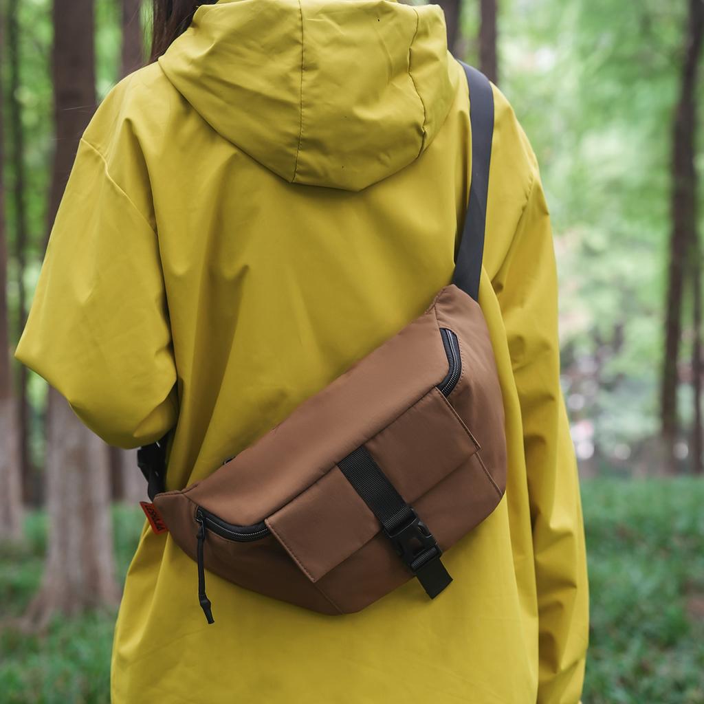 Couple Men's Crossbody Bag Women's Shoulder Bag Casual Solid Color Satchel Sports Simple Girls Trend Breast Bag