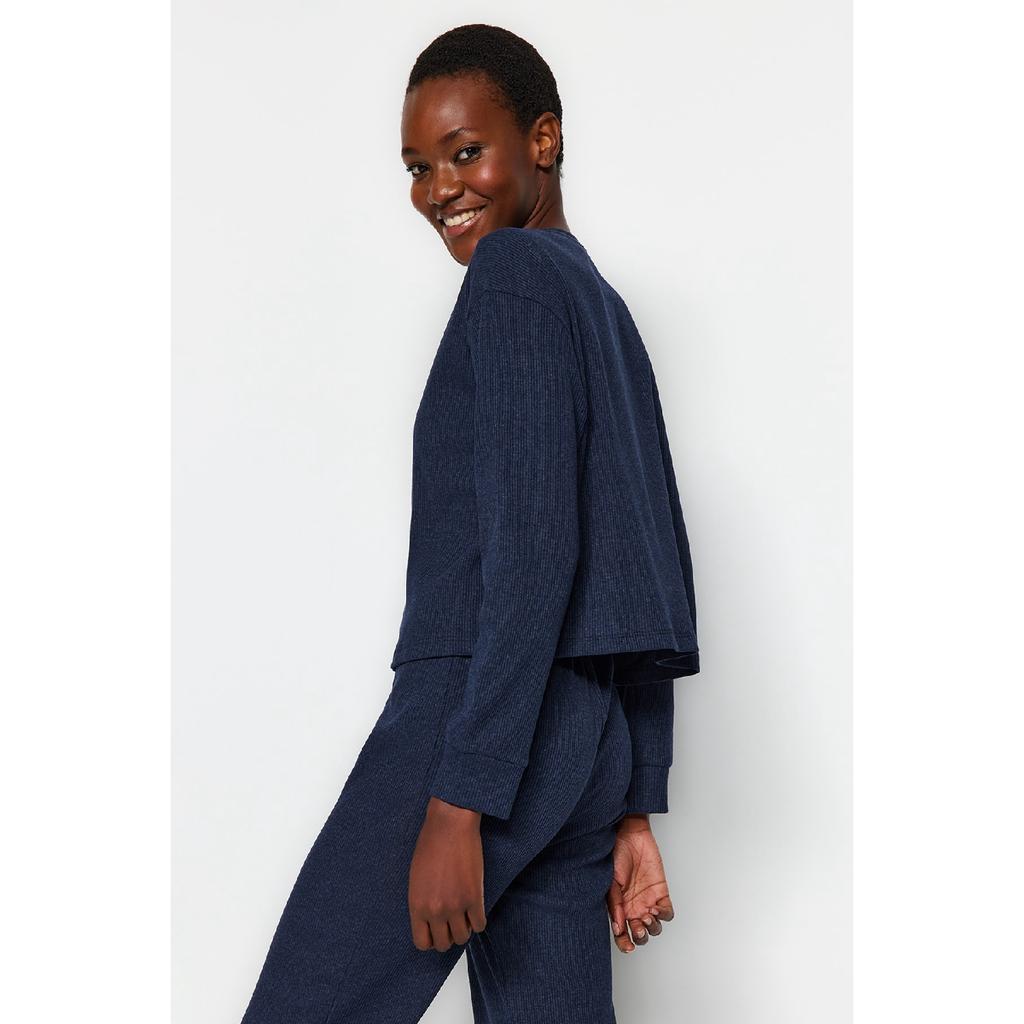 Svart strikket pyjamassett med ledning Thmaw21pt0009