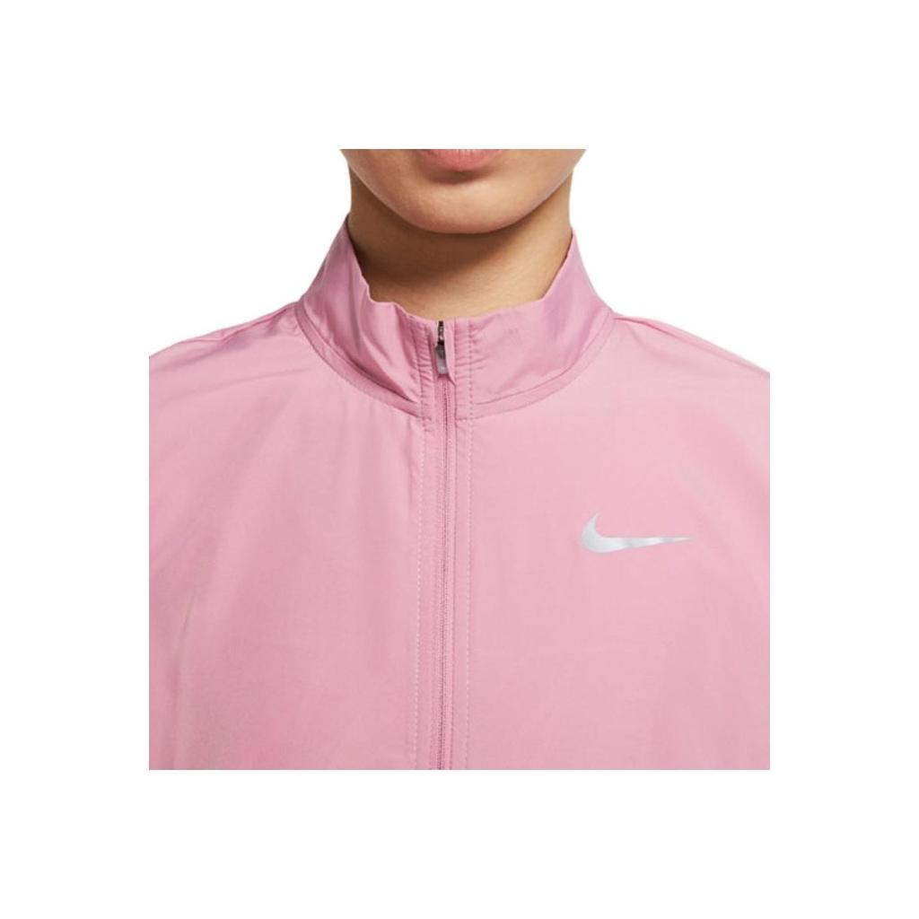 Nike Dri-FIT Swoosh Run Reflective Logo Print Packable Stand Collar Jacket Women Jacket Pink DD4926-630