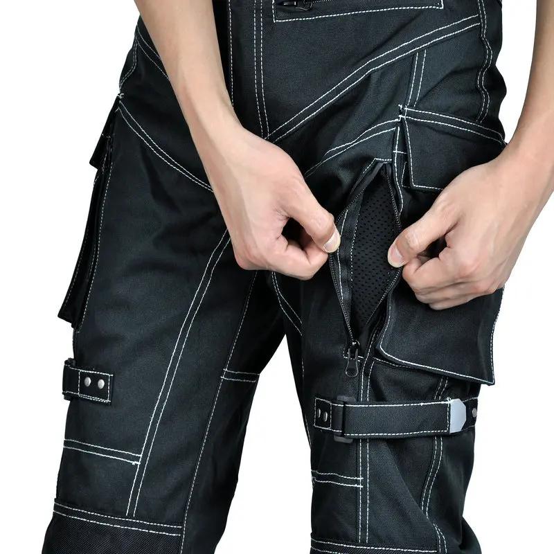 Vier Jahreszeiten Wasserdichte Motorrad-Fahrhosen Anti-Drop Mehrere Taschen Hosen Anti-Drop High-Waist Motorradhosen für Herren