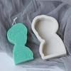 1 Pcs Stick Figure Portrait Mold European Asian Style Character Candle Minimalist Style Aroma Candle DIY Material Silicone Mold