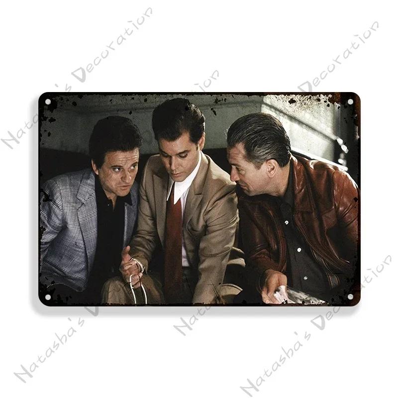1990 American Movie Goodfellas Metal Tin Sign Vintage Metal Poster Home Bar Metal Signs Garage Metal Plate Retro Wall Decor