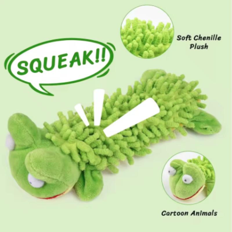 New Durable Pet Dog Plush Toy for Small Breeds - Animal Shape Squeaky Chew Cleaning Toy for Chihuahua Yorkshire Bichon Puppies