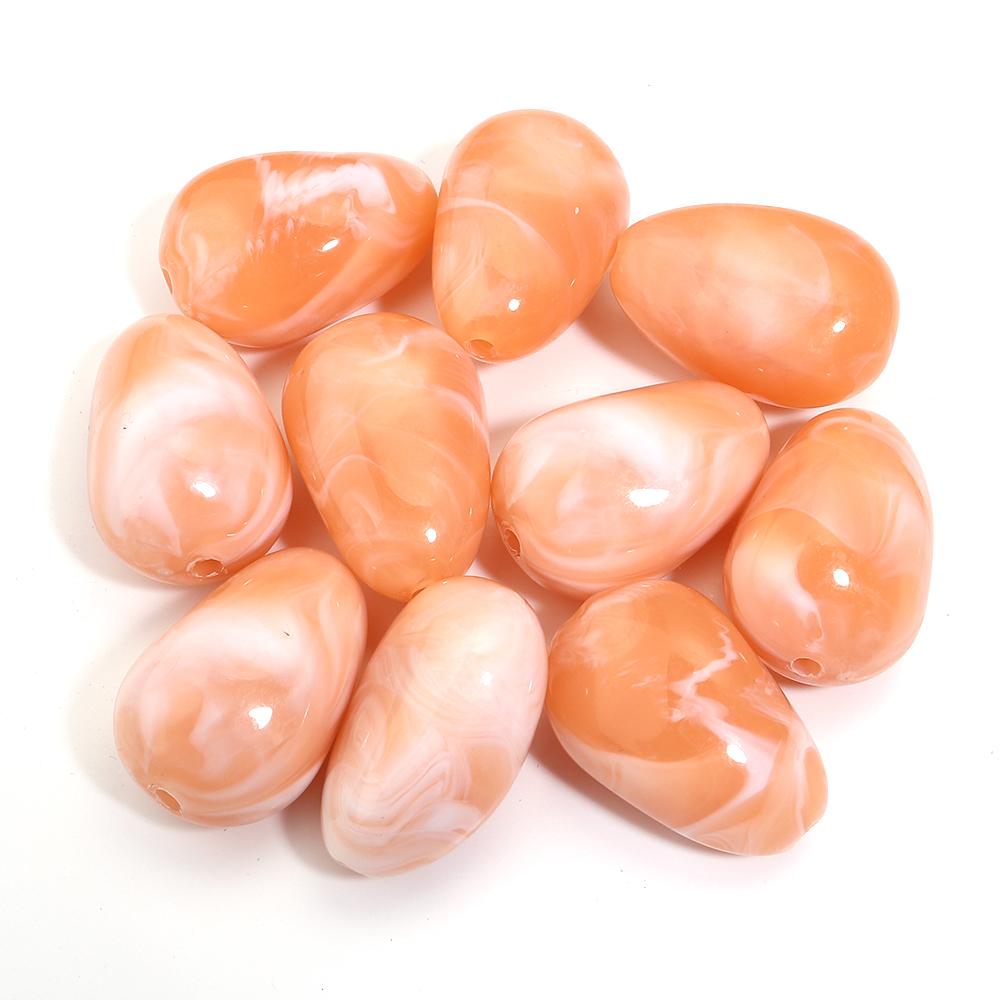 10pcs 29x20mm Irregular Acrylic Beads Colorful Oval Cloud Beads Loose Beads For DIY Jewelry Making Bracelet Necklace Accessories