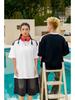 Trendy Unisex Color Block Drop Shoulder T-Shirt – Blue Edition