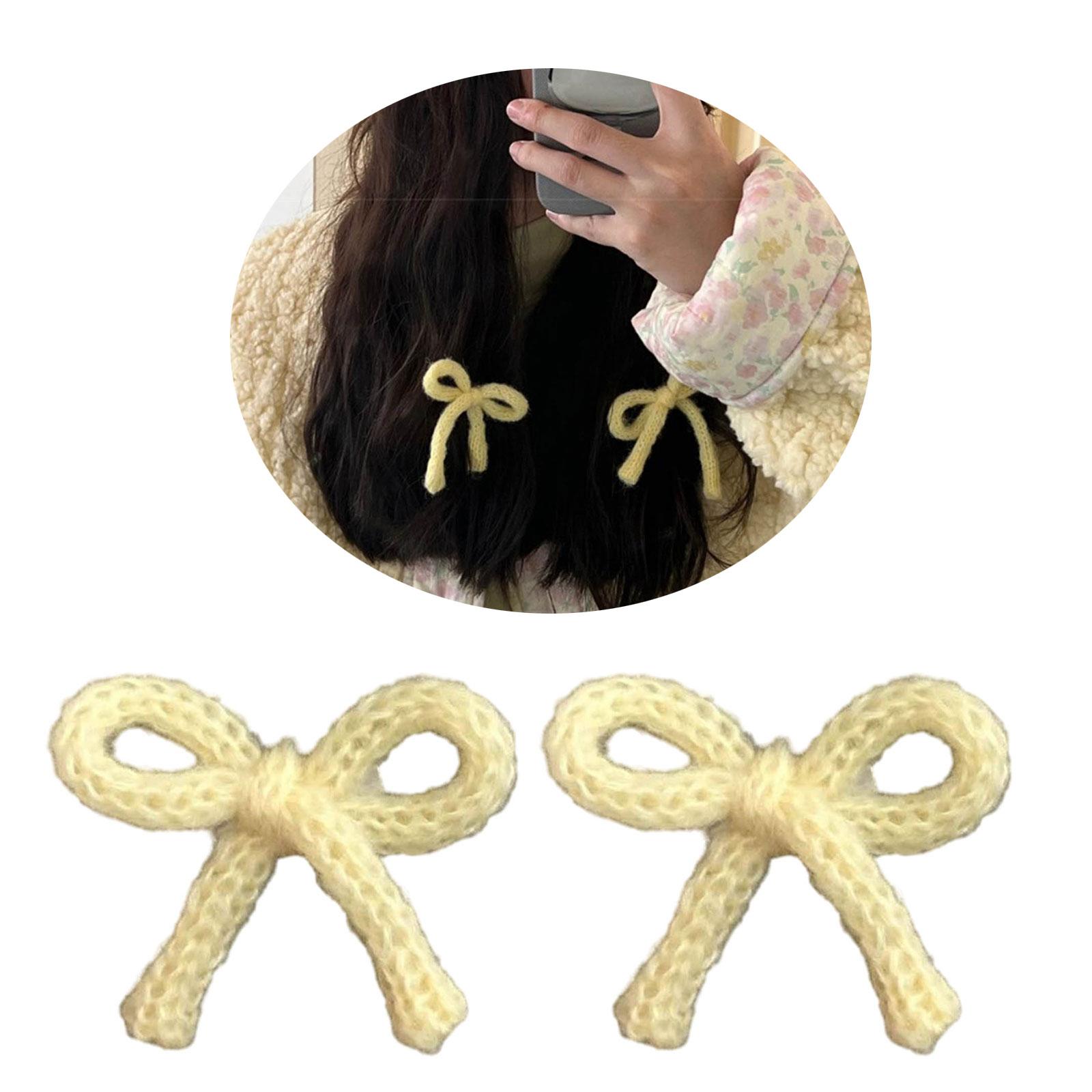

2Pcs Bowknot Pendent Hair Clip Hairpin with Sweet Bow Hairclip Decoration Colorful Hair Barrettes for Girls Y2k Ornament зелений