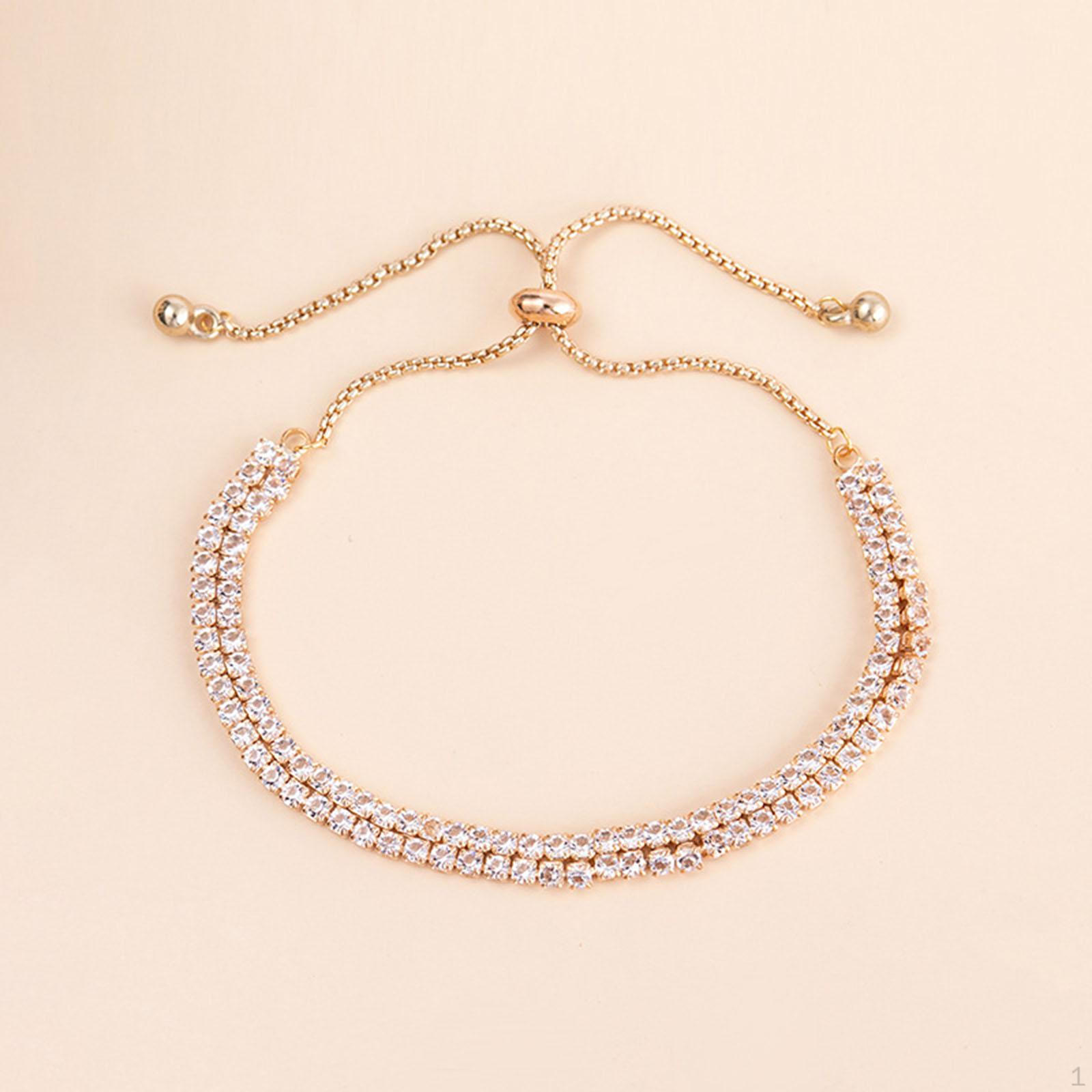 

Adjustable Bracelet Chain Charm Elegant Fashion Unique Jewelry Stylish Bangle for Casual Light Gold