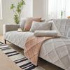 Solid Plaid Sofa Cover for Living Room Slipcover Sofa Couch Protective Cover Towel Anti-Slip Sofa Cushion Cover Mat 1/2/3/4 Seat