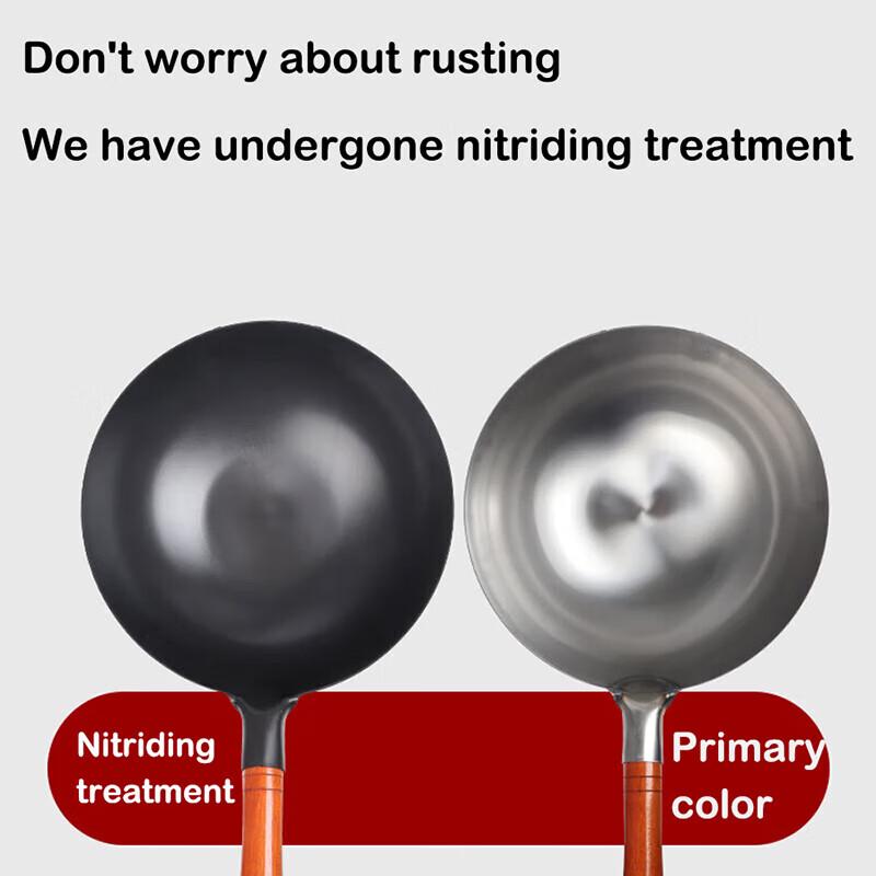 Ziquan 40cm Traditioneller Gusseisen-Wok