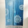 Printing Gradual Change Color Linen Batik Scarf Blue Versatile Ethnic Style Retro Silk Scarf Thin Light Breathable Yarn