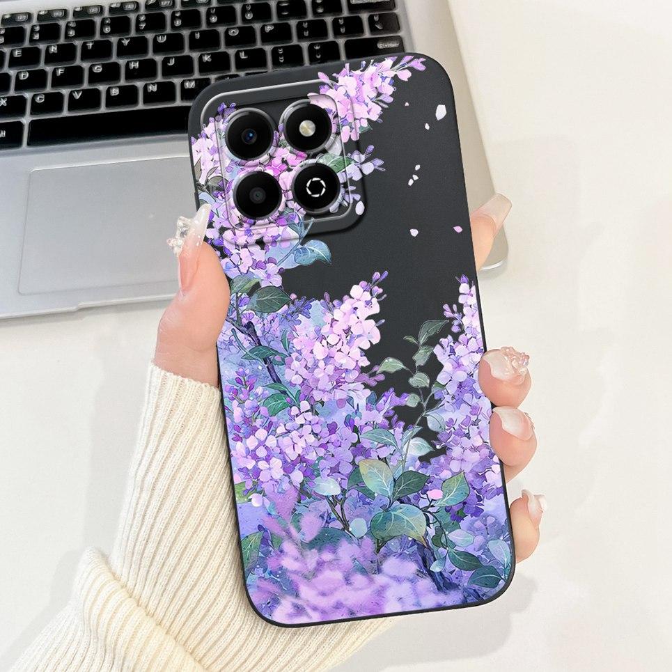 

Liquid Silicone Bumper For Huawei Honor X6b Shockproof Cover Case Girly Fashion Beauty Flower Butterfly Back Cover Honor JDY-LX2 Huawei Honor X6b