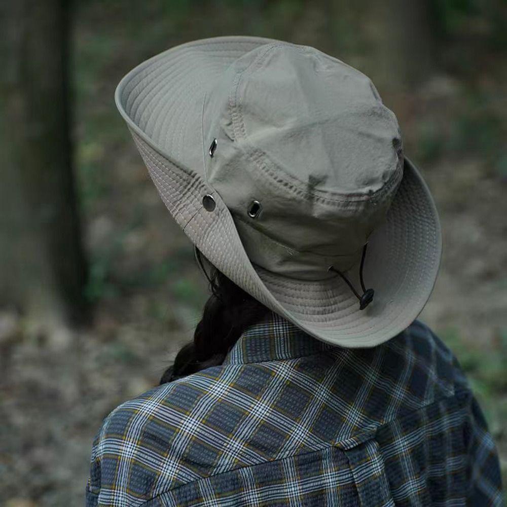 Waterproof Bucket Hat Wide Brim Mountaineering Caps Fashion Fisherman Hat  Outdoor