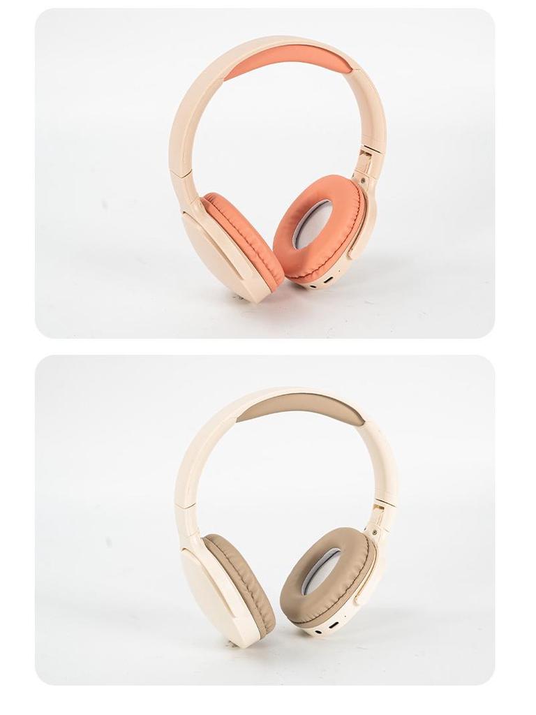 Cross-border P2961 Bluetooth 5.3 Foldable Over-Ear Wireless Card-Insert Headset in Retro Style.