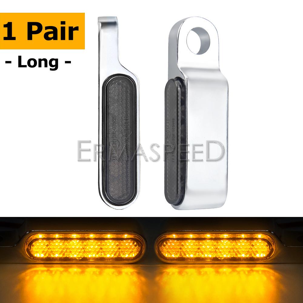 Pair Amber Motorcycle Handlebar Led Turn Signal Light E24 Mark Mini Scooter Indicator Blinker Aluminum Alloy Signal Lamp