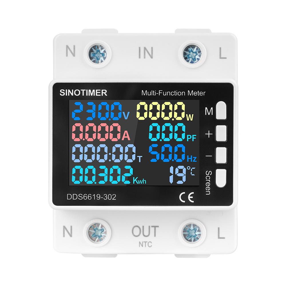 Tuya WiFi Multifunction Voltage/Current/Watt/Frequency Meter Over And Under Voltage Protector Remote Control Switch Energy Meter